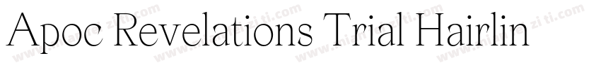Apoc Revelations Trial Hairline字体转换
